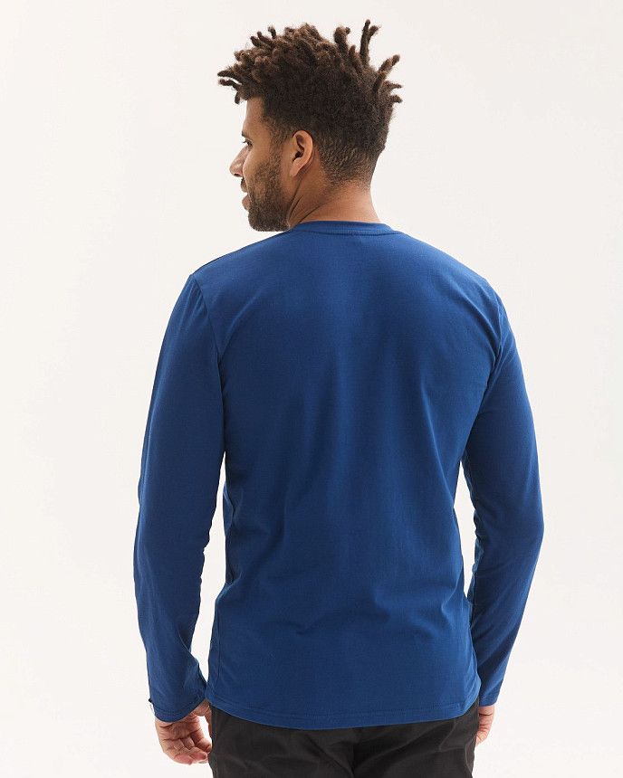 Медичний лонгслів чоловічий синій 2