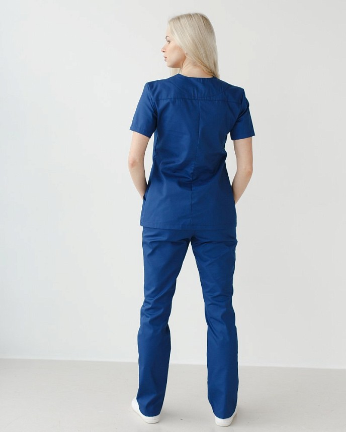 Медична сорочка жіноча Топаз синя 2