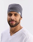Медицинская классическая  шапочка на завязках темно-серая 4