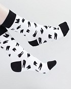 Медичні шкарпетки унісекс з принтом Зубчики (білі)