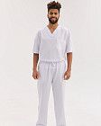 Медичний костюм чоловічий Чикаго білий 2