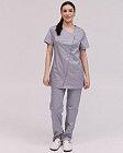 Медицинский костюм женский Вирджиния серый