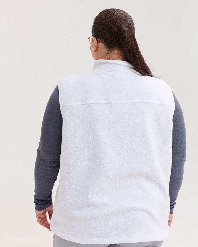 Медицинская жилетка женская флисовая Говерла белая +SIZE 3