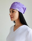 Медична класична шапочка на зав'язках лавандова