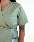 Медицинская рубашка женская Киото фисташковая +SIZE 3