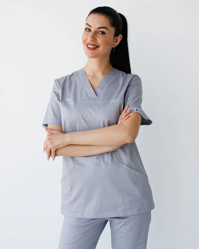 Медичний костюм жіночий Топаз сірий NEW 3