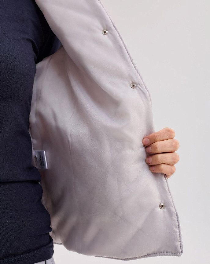 Медицинская утепленная жилетка женская Осло светло-серая 7