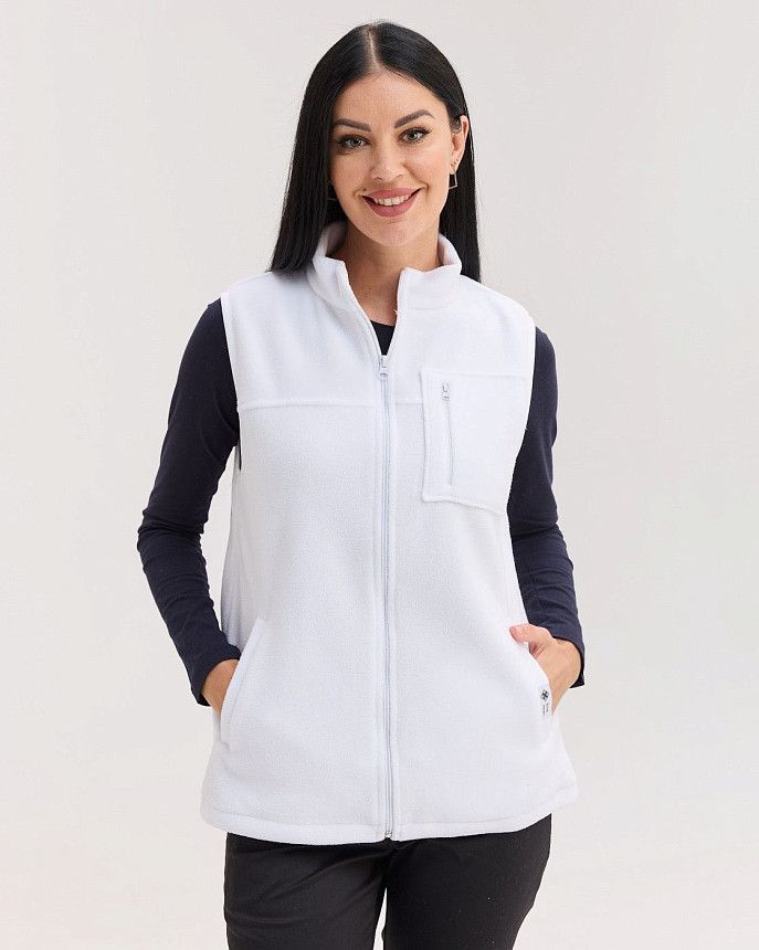 Медицинская жилетка женская флисовая Говерла белая