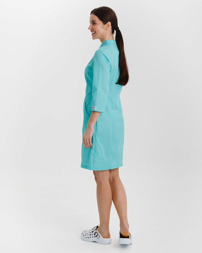 Медичний халат жіночий Елізабет м'ятний (уцінка/брак) 2