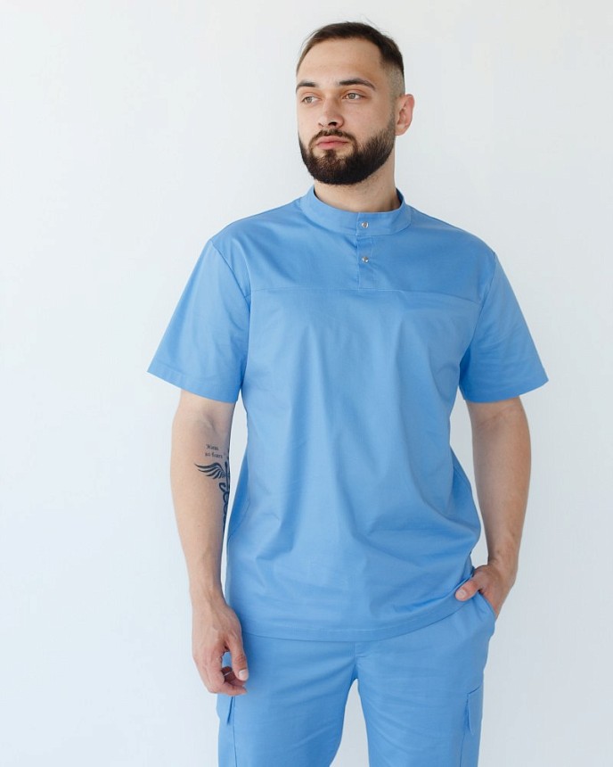 Медицинский костюм мужской Денвер голубой 3