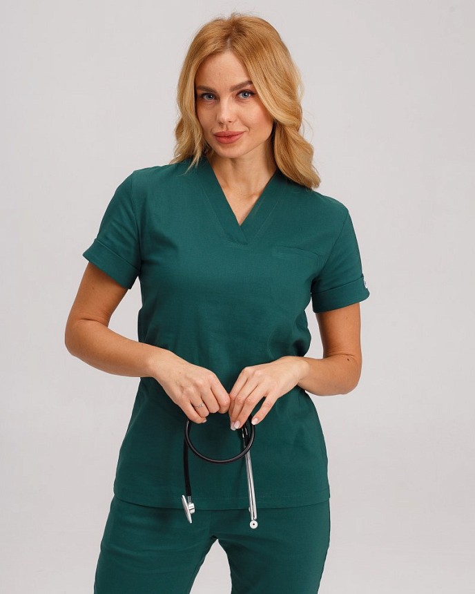 Медичний костюм жіночий Марсель зелений 4