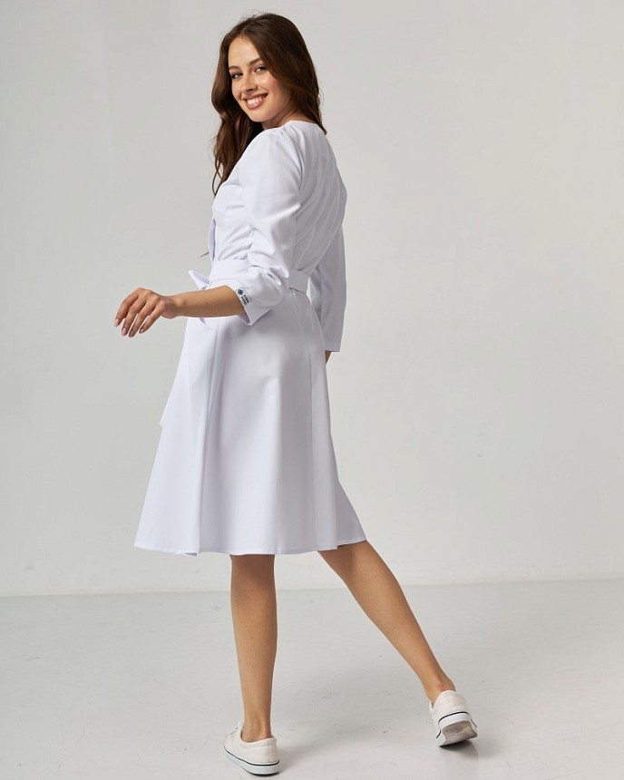 Медична сукня жіноча Прованс біла 7