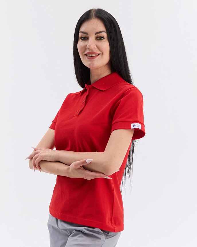Медичне поло жіноче червоне NEW 2