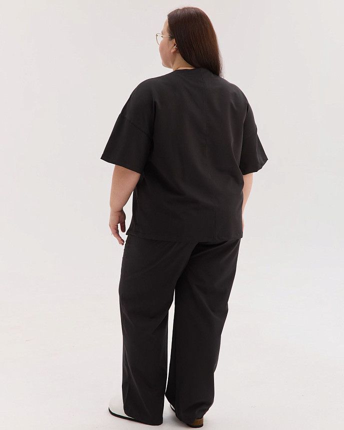 Медицинский костюм женский Чикаго черный +SIZE 3