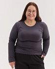 Медичний лонгслів жіночий сірий +SIZE
