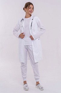 Комплект: халат жіночий Київ + джогери жіночі + медична класична футболка №2