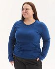 Медицинский лонгслив женский синий +SIZE 2