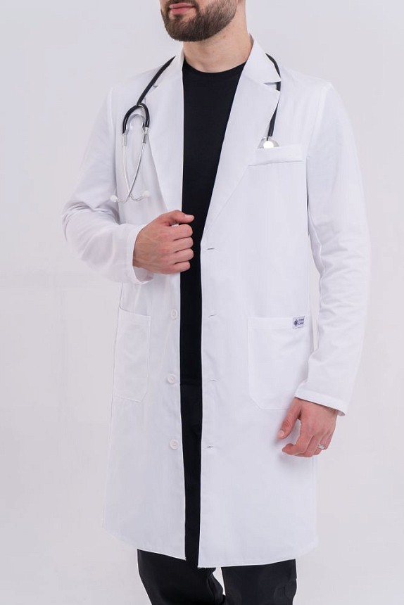 Комплект: мужской халат Киев + брюки медицинские мужские Бостон + медицинская футболка мужская №2 4