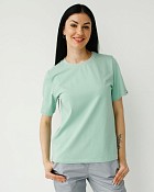 Медицинская базовая футболка женская ментол
