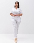 Медичний костюм жіночий Марсель білий +SIZE 2