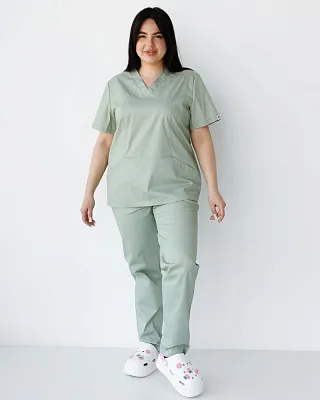 Медицинский хирургический женский костюм Топаз фисташковый NEW +SIZE