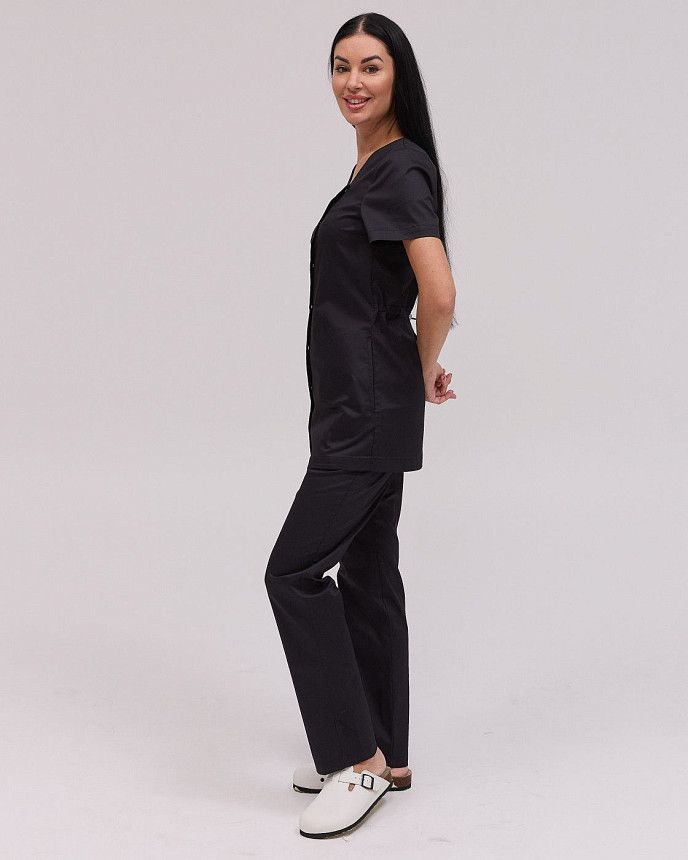Медицинский костюм женский Вирджиния черный 3