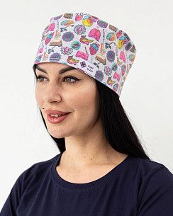 Медицинская шапочка с принтом Biology