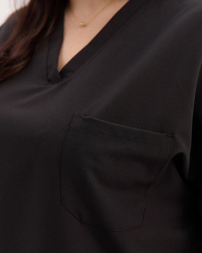 Медицинский костюм женский Чикаго черный +SIZE 6