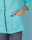 Медицинская рубашка женская Сакура мятный-серый 4
