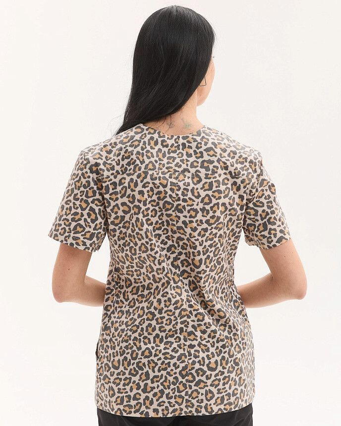 Медична сорочка жіноча Топаз принт Leopard NEW 3