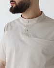 Медицинская рубашка мужская Денвер кремовая 4