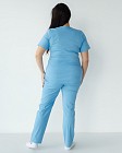 Медицинский костюм женский Рио голубой +SIZE 2