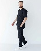 Медицинский хирургический костюм мужской Гранит черный