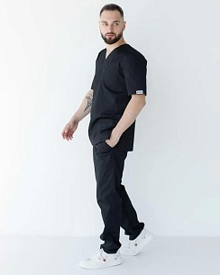 Медицинский хирургический костюм мужской Гранит черный
