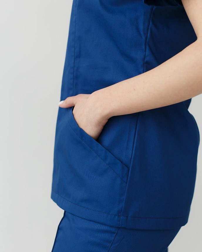 Медична сорочка жіноча Топаз синя 5