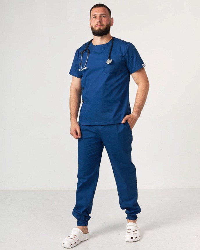Медицинский костюм мужской Техас синий 9