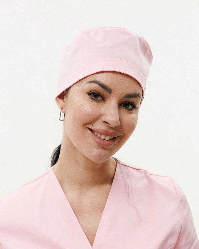 Медична шапочка світло-рожева (Elitе Stretch)