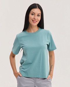 Медична базова футболка жіноча нефритова