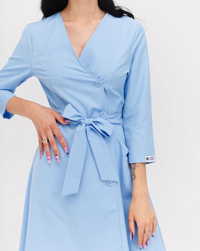 Медична сукня жіноча Прованс блакитна 4
