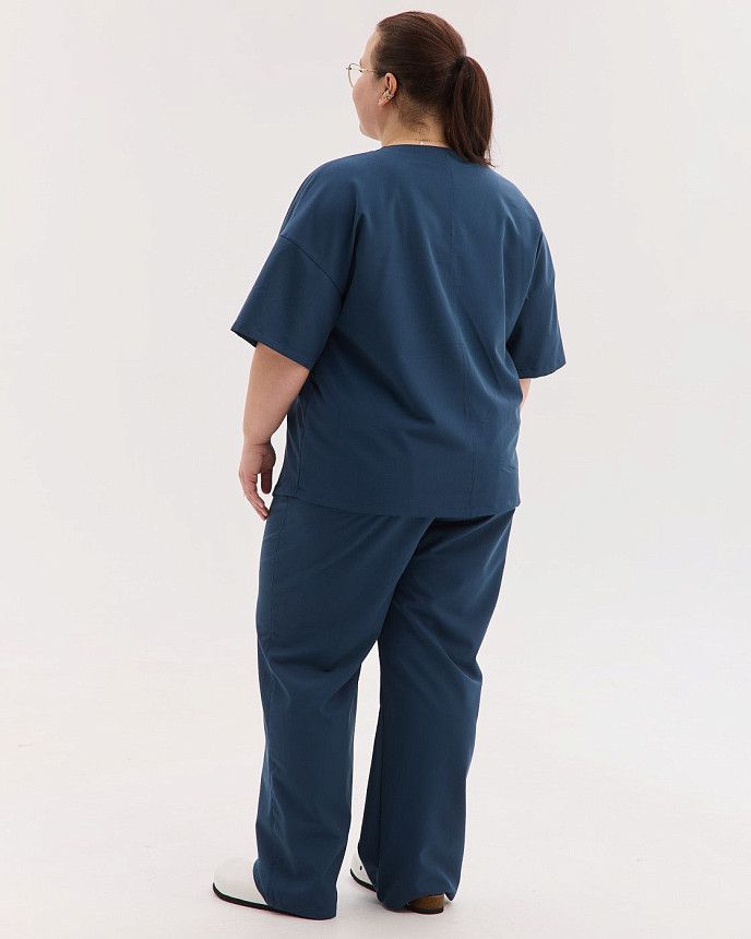 Медицинский костюм женский Чикаго синий +SIZE 4