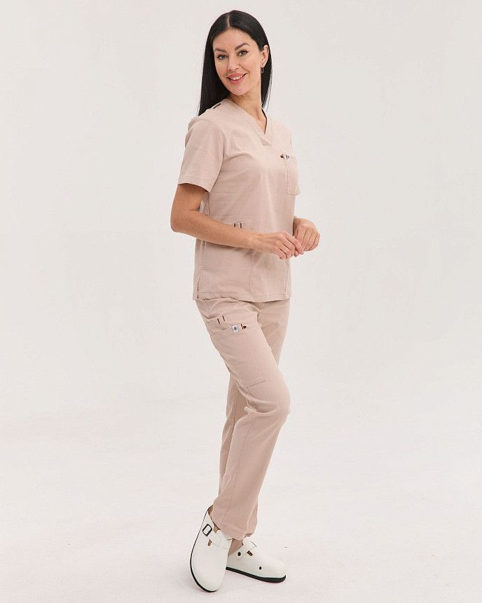 Медичний костюм жіночий Бристоль пісочний 2