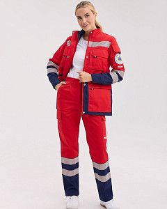 Костюм Профи женский (красный+т.синий) Костюм Профи женский (красный+т.синий)
