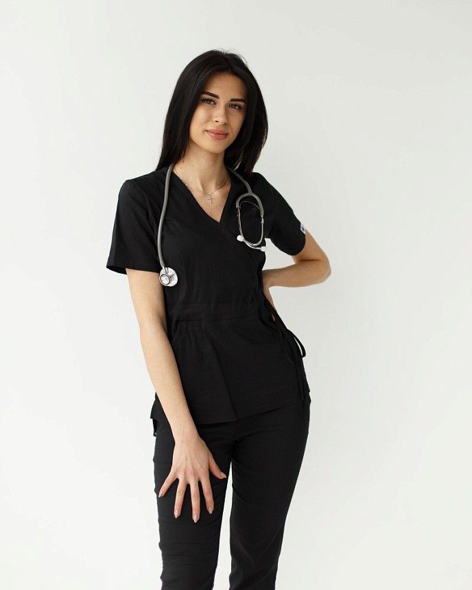 Медичний костюм жіночий Ріо чорний 3
