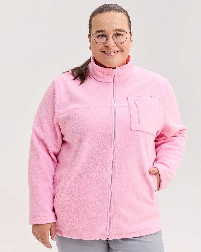 Медична кофта жіноча флісова Фінляндія рожева +SIZE Білий Халат Медична кофта жіноча флісова Фінляндія рожева +SIZE