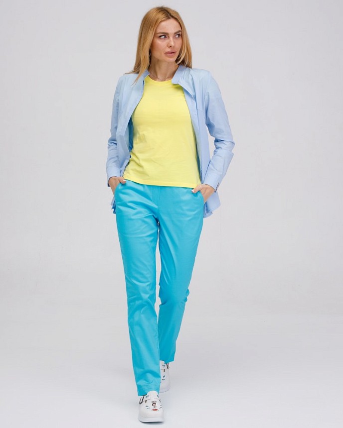 Комплект: медична сорочка Стефанія + медичні брюки жіночі Торонто + футболка #4 2