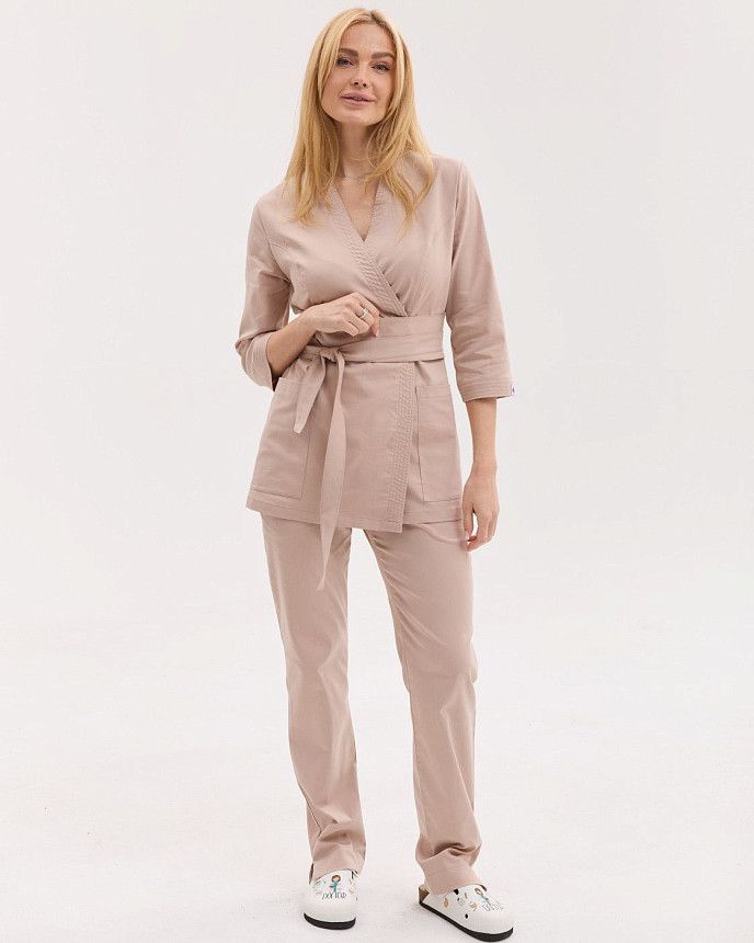 Медицинский костюм женский Сеул песочный