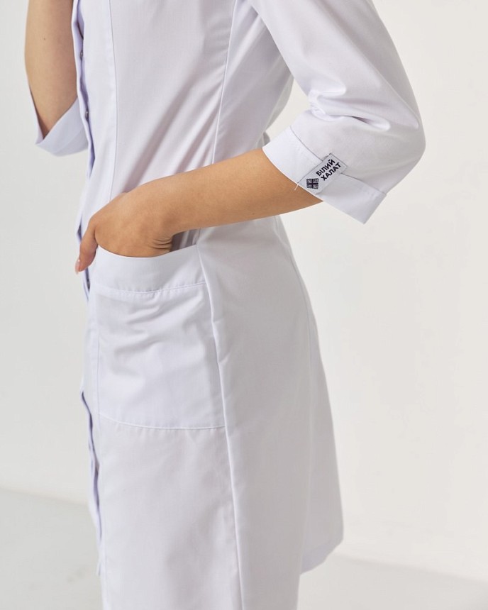 Медичний халат жіночий Сакура білий 8