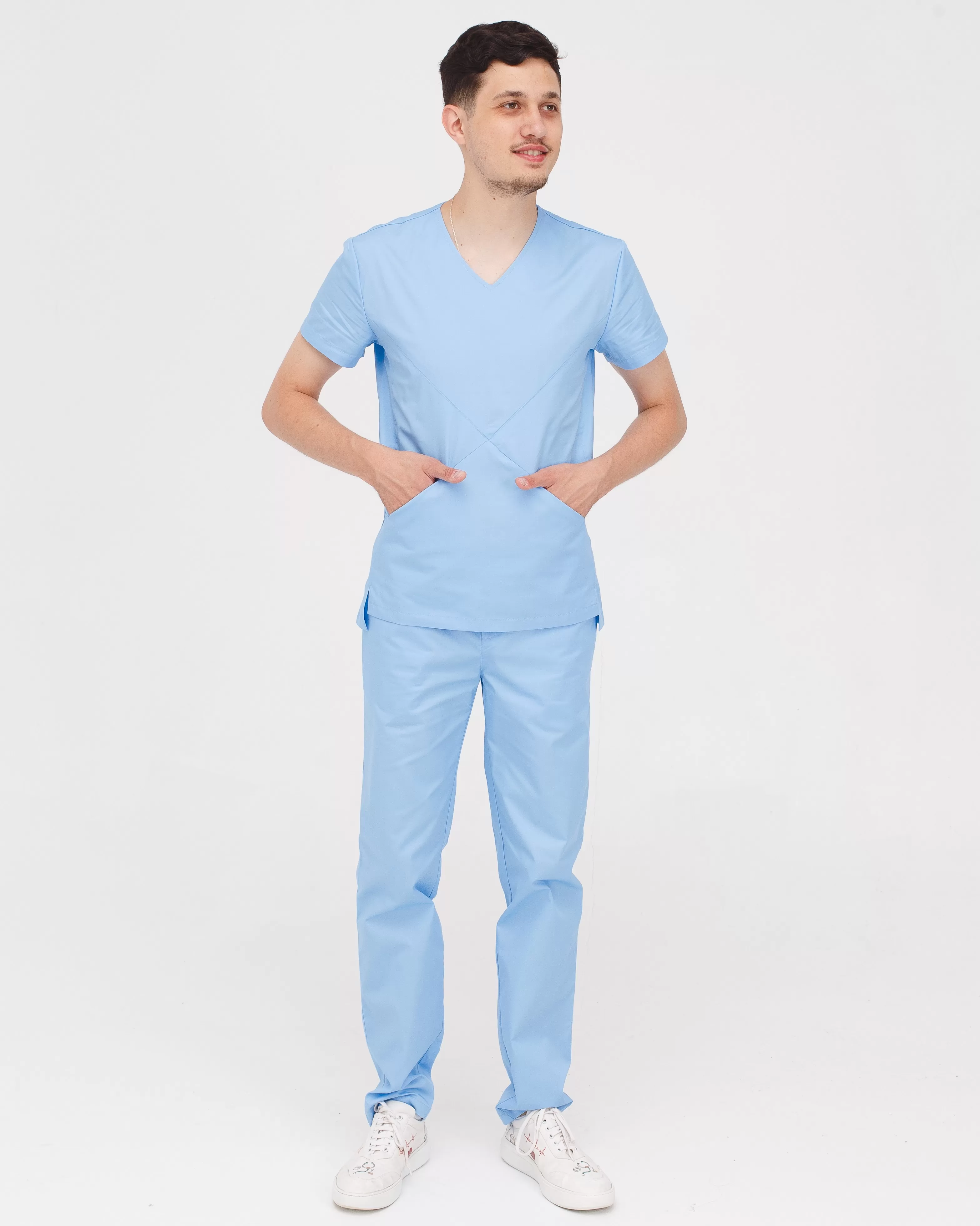 Медичний костюм чоловічий Мілан світло-блакитний