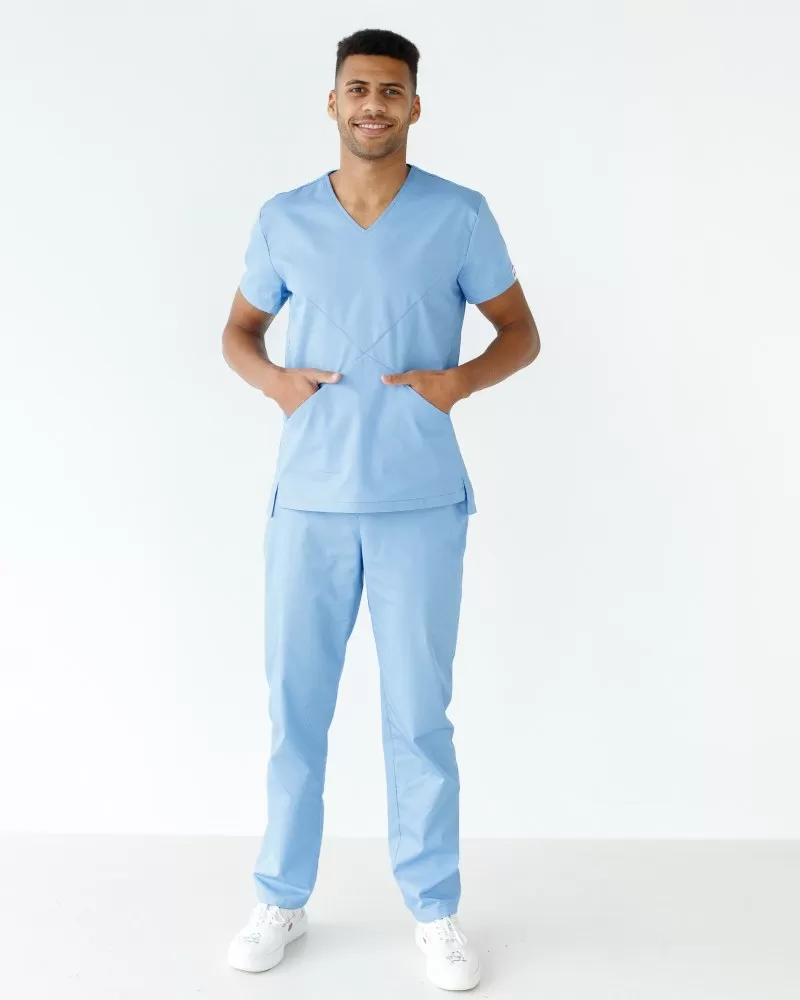 Медичний костюм чоловічий Мілан блакитний
