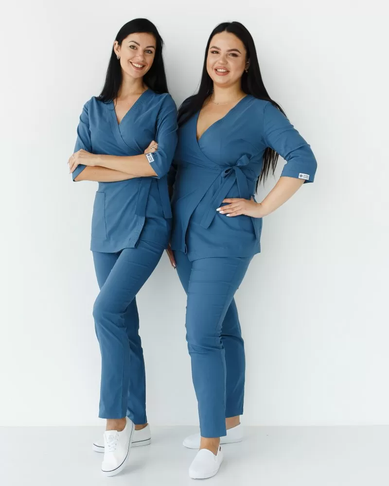 Медицинский костюм женский Шанхай синий